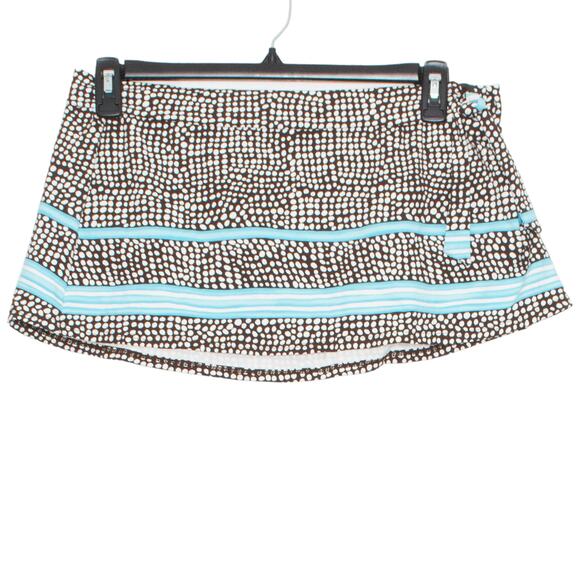 NWT Leilani Womens Skirt Swimsuit Cover Up Brown Blue White Size Large MD - Picture 1 of 5